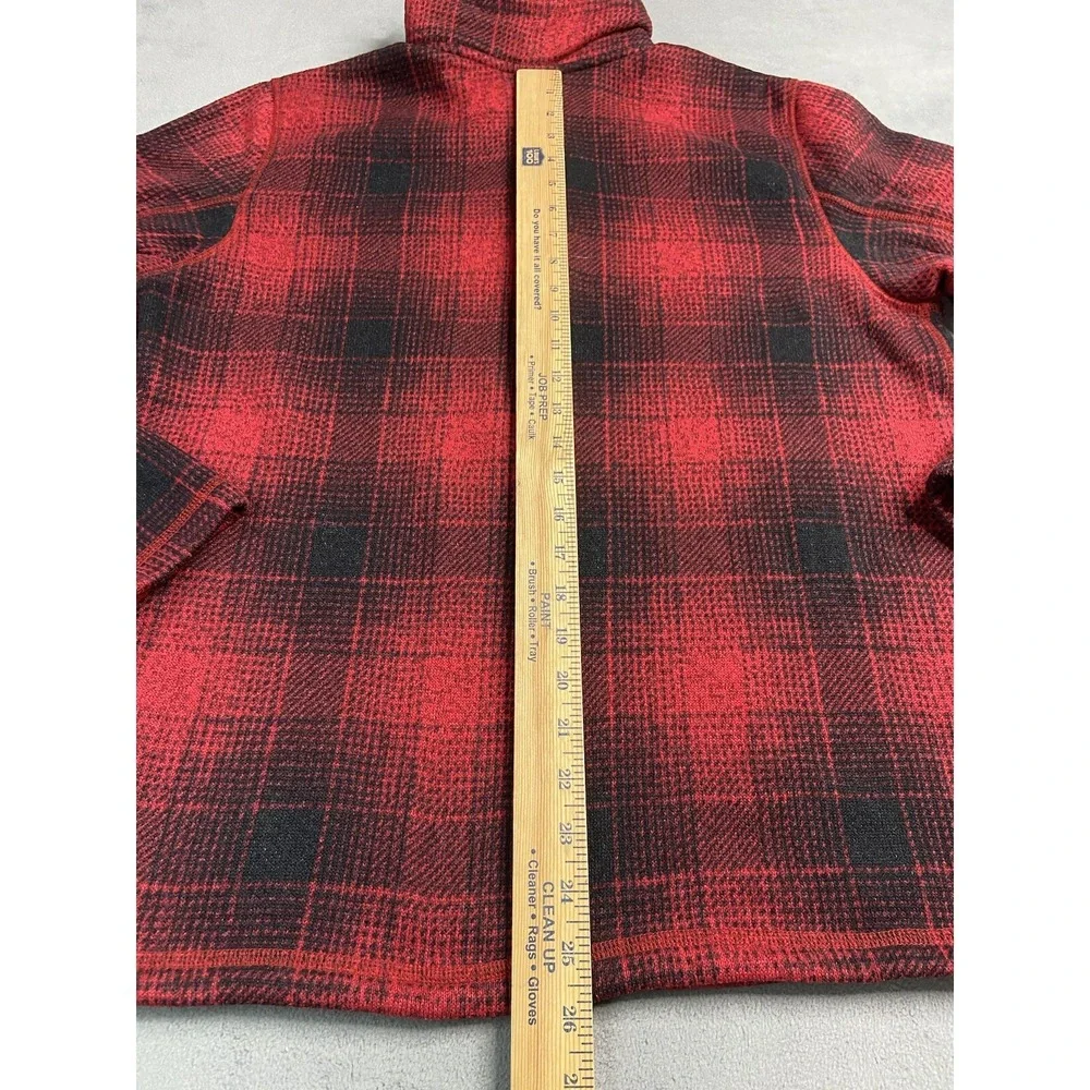 Vintage The North‎ Face Pullover Sweater Large Red Plaid Brown Tag Gorpcore Hike